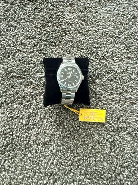 Invicta Stainless Steel Women’s Watch with Black Dial